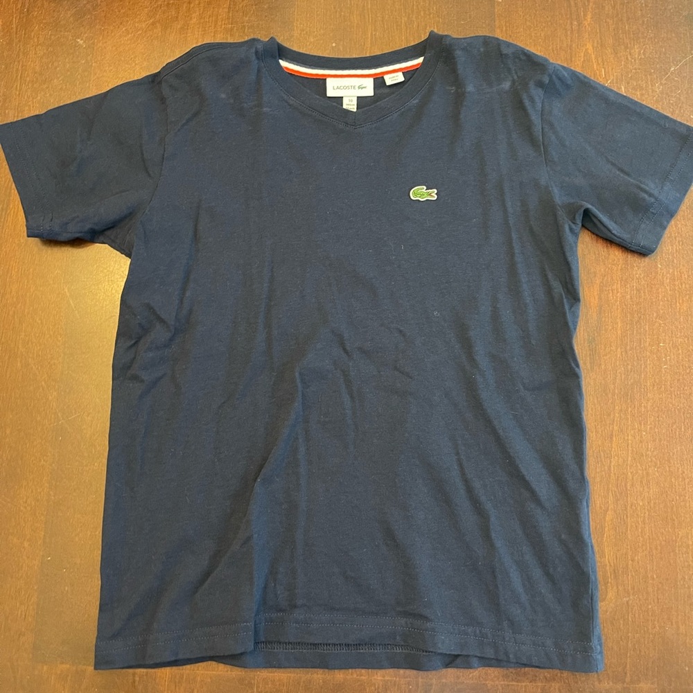 5 Boys Lacoste T-Shirts! Size 10! Variety of Colors and Styles! All pictured!